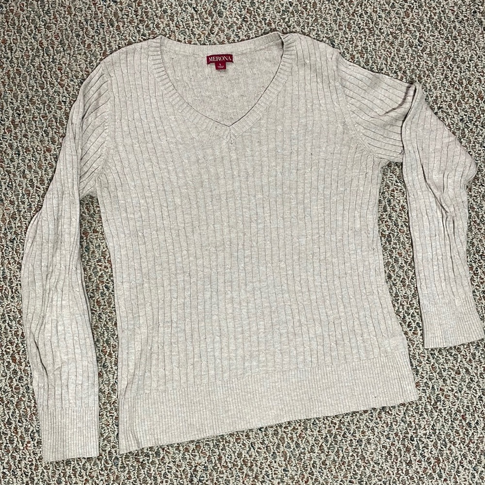 Merona Tan cable knit sweater